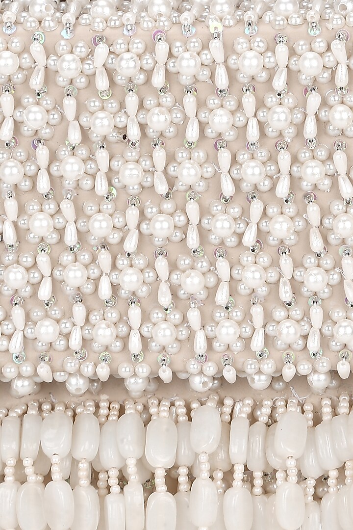 Ivory Embellished Mini Bag by Aanchal Sayal at Pernia's Pop Up Shop