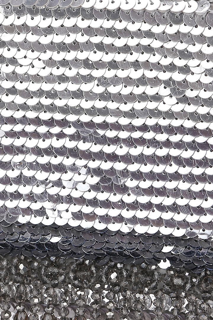 Silver Embellished Mini Bag by Aanchal Sayal at Pernia's Pop Up Shop