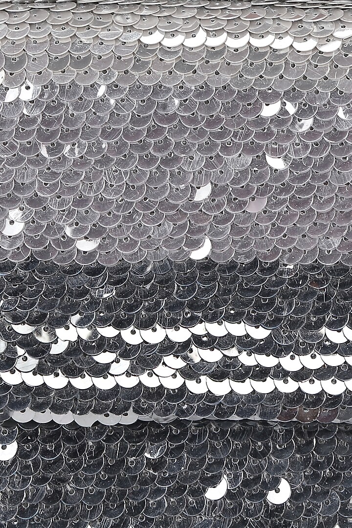 Silver Sequins Embellished Mini Bag by Aanchal Sayal at Pernia's Pop Up Shop