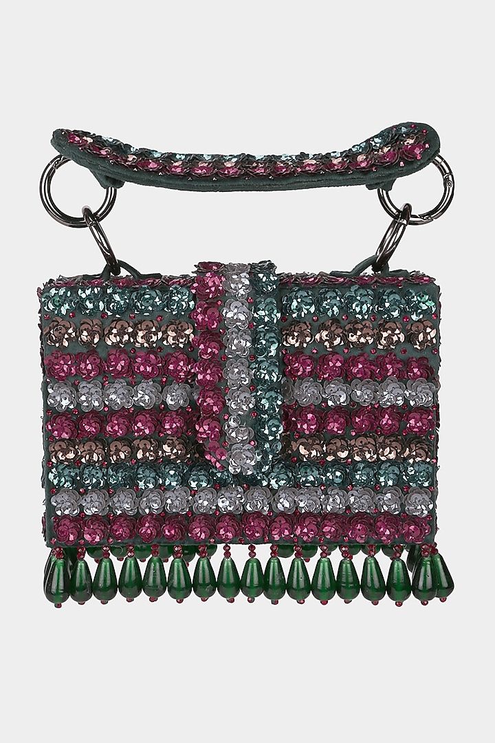Multi-Colored Embellished Mini Bag by Aanchal Sayal