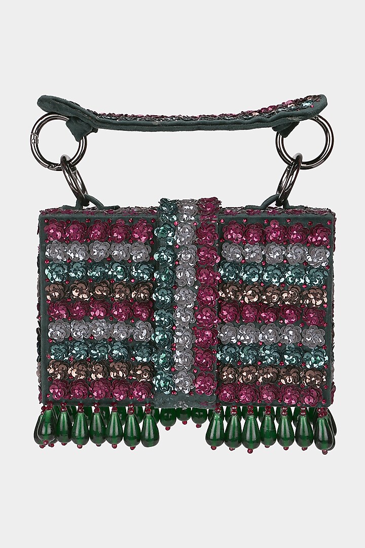 Multi-Colored Embellished Mini Bag by Aanchal Sayal at Pernia's Pop Up Shop