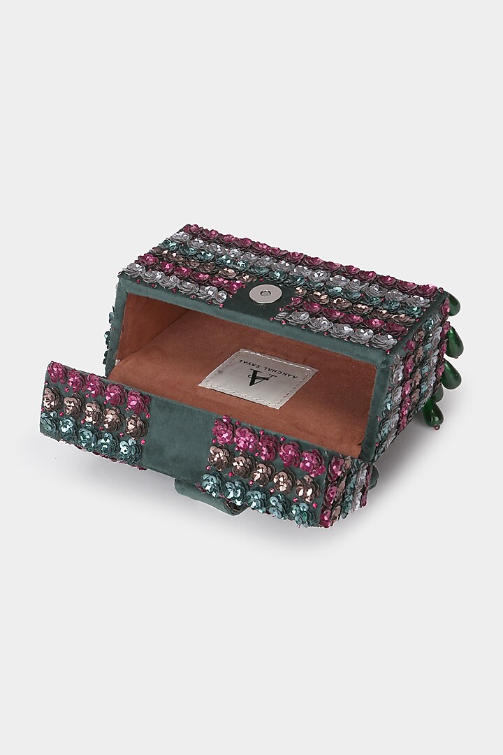 Multi-Colored Embellished Mini Bag by Aanchal Sayal at Pernia's Pop Up Shop