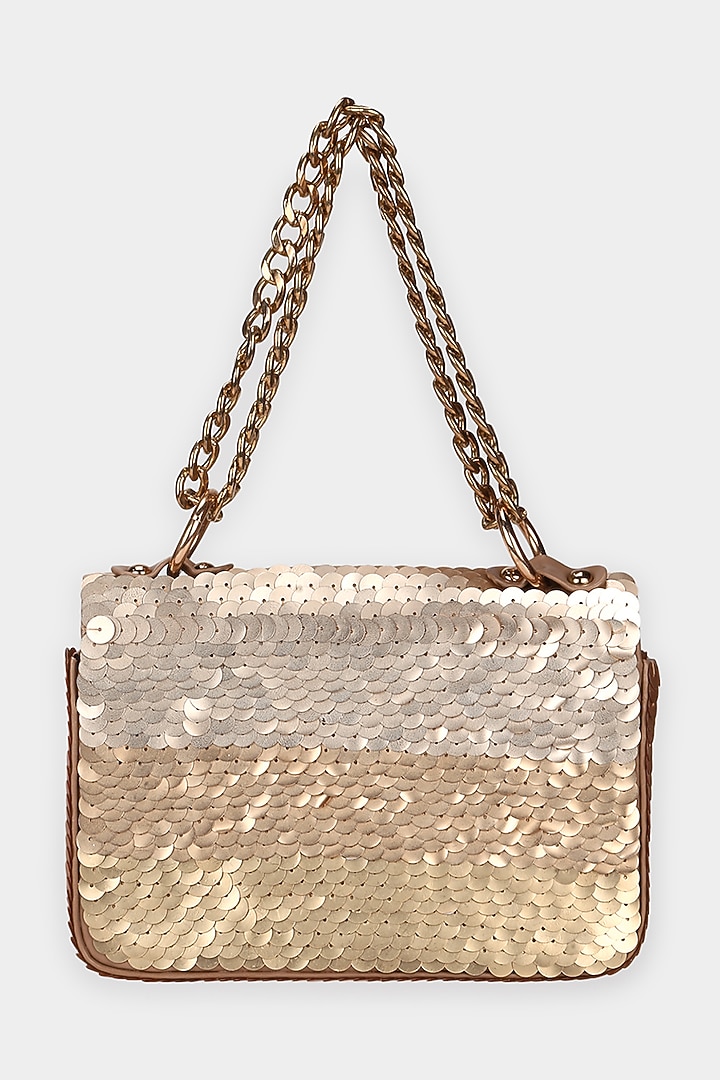 Gold Embellished Mini Bag by Aanchal Sayal at Pernia's Pop Up Shop