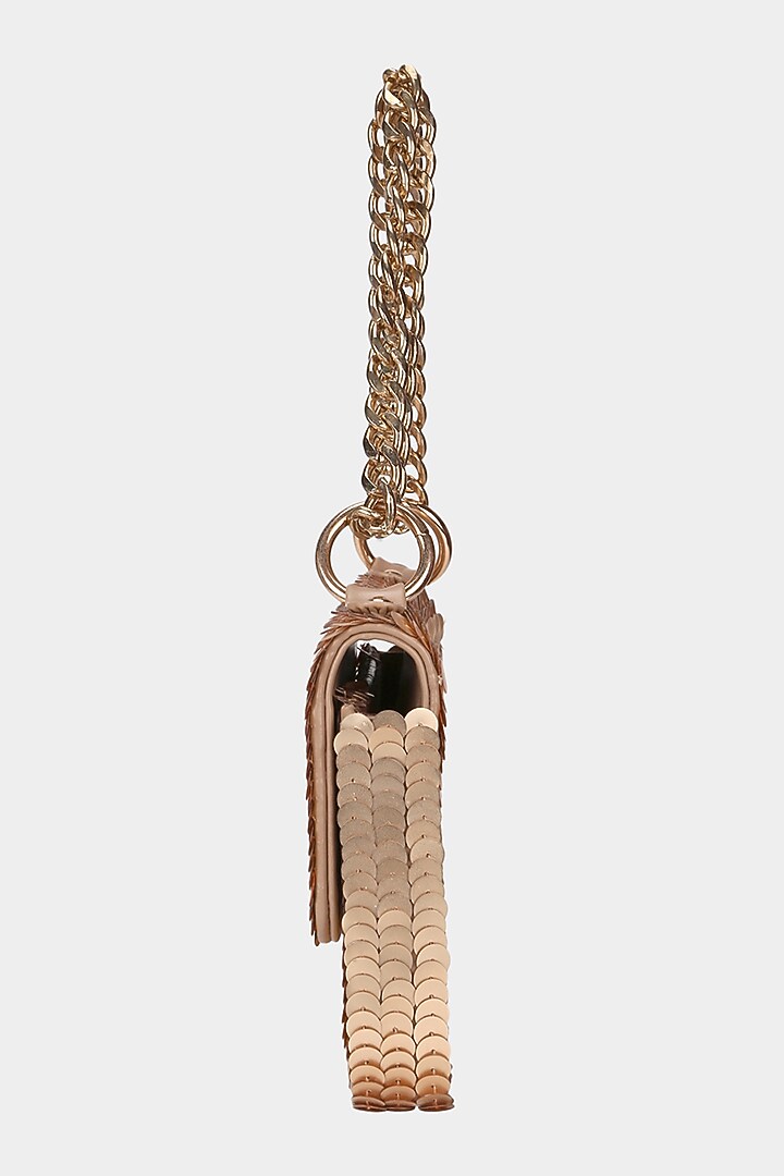 Gold Embellished Mini Bag by Aanchal Sayal at Pernia's Pop Up Shop