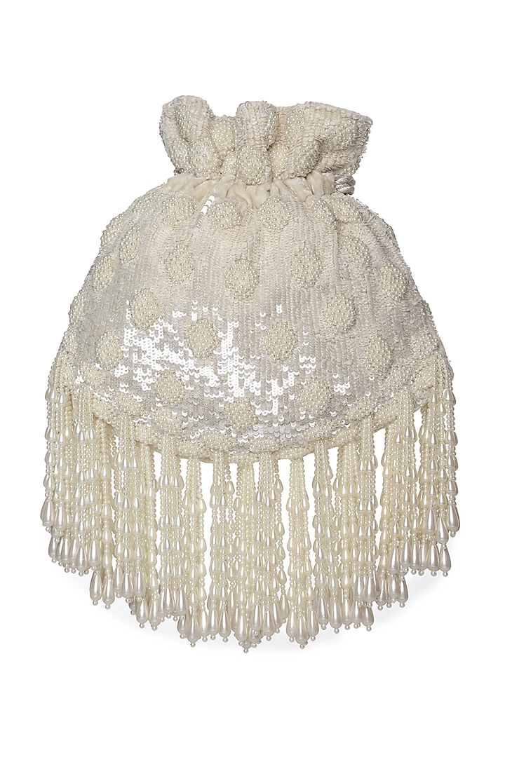 Ivory Potli With Pearl Work by Aanchal Sayal at Pernia's Pop Up Shop