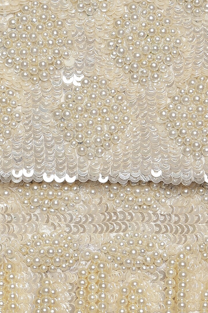 Ivory Sequins Embellished Mini Bag by Aanchal Sayal at Pernia's Pop Up Shop