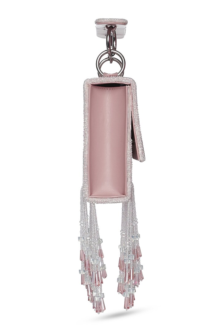 Blush Pink Crystal Embroidery Mini Bag by Aanchal Sayal at Pernia's Pop Up Shop