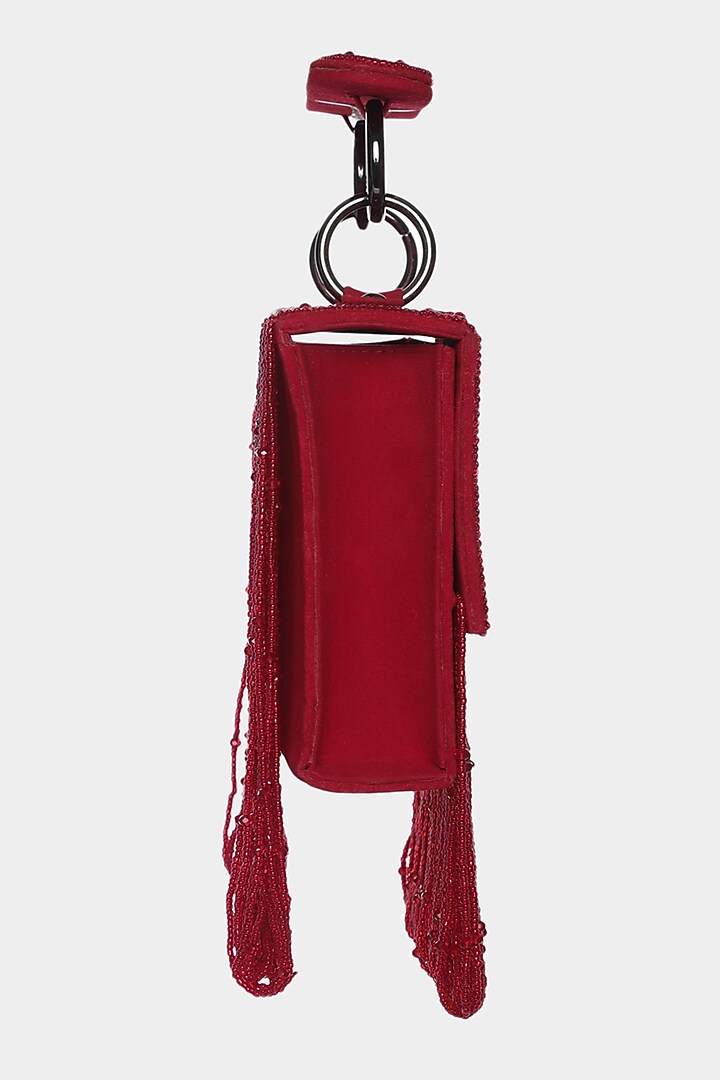 Red Embroidered Mini Bag by Aanchal Sayal at Pernia's Pop Up Shop