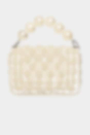 Ivory Sequins Embellished Mini Bag by Aanchal Sayal at Pernia's Pop Up Shop