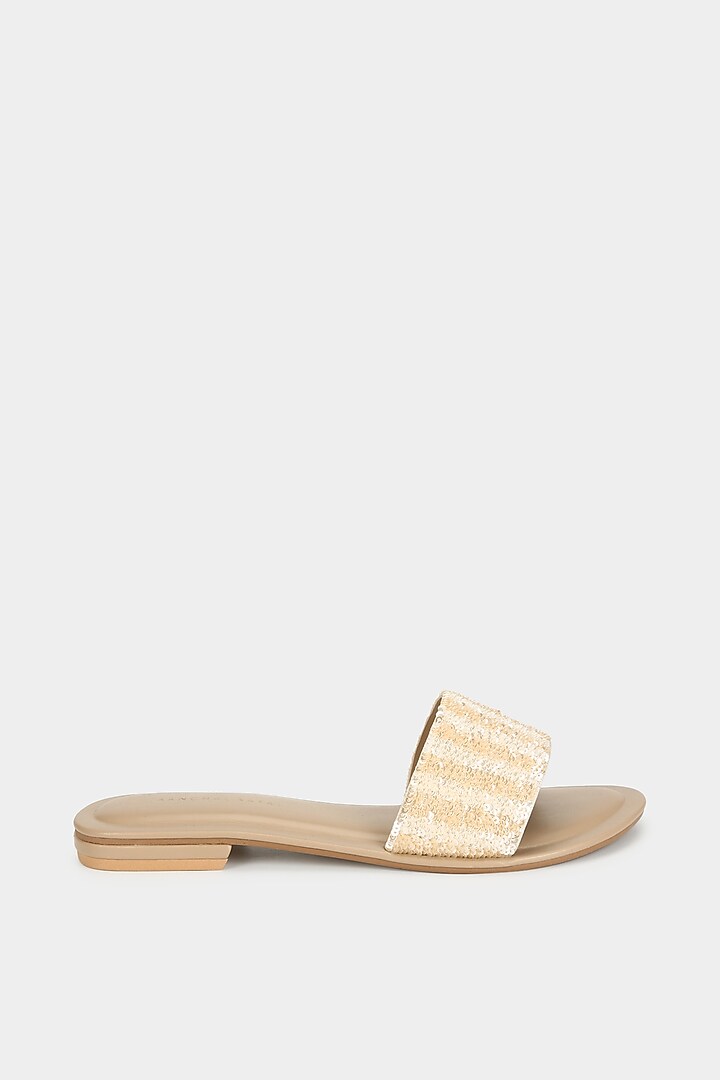 Ivory Handcrafted Slippers by Aanchal Sayal at Pernia's Pop Up Shop