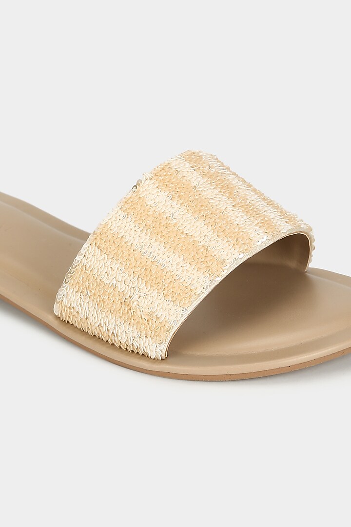 Ivory Handcrafted Slippers by Aanchal Sayal at Pernia's Pop Up Shop