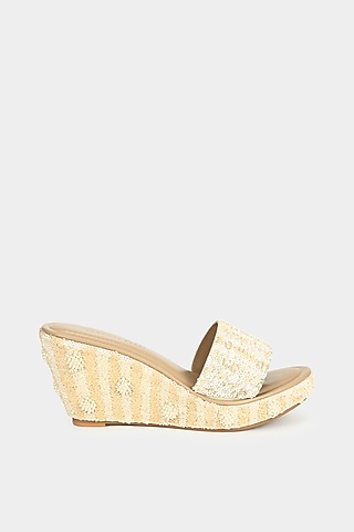 Yellow & Ivory Wedges by Aanchal Sayal