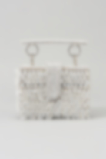 Silver Embroidered Hand Bag by Aanchal Sayal at Pernia's Pop Up Shop