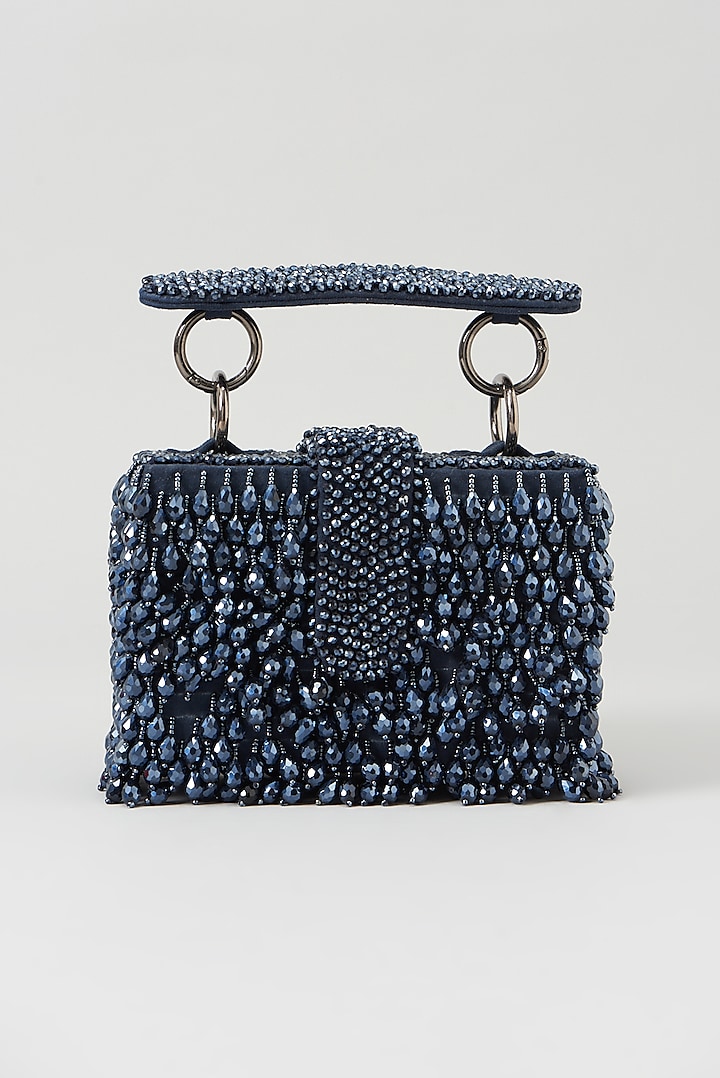 Black Embroidered Hand Bag by Aanchal Sayal