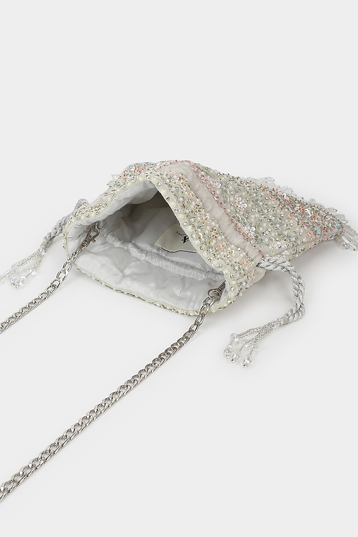 Mint Velvet Sequins Embroidered Potli by Aanchal Sayal at Pernia's Pop Up Shop