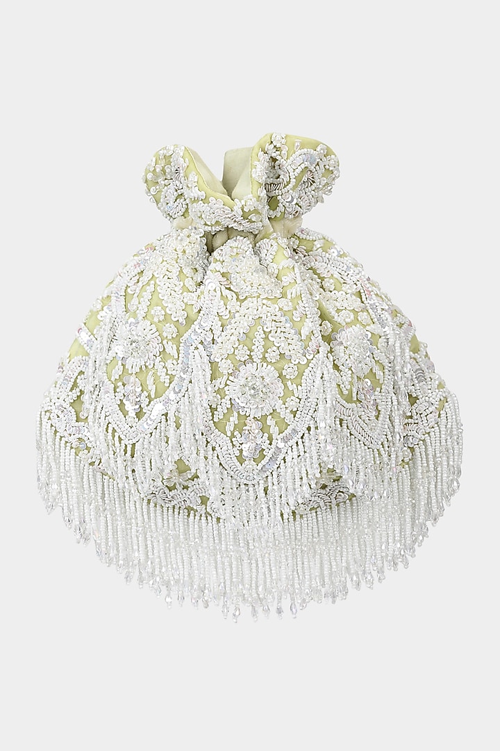 Mint Velvet Sequins Embroidered Potli by Aanchal Sayal at Pernia's Pop Up Shop