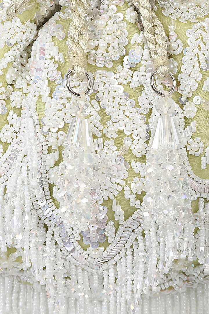 Mint Velvet Sequins Embroidered Potli by Aanchal Sayal at Pernia's Pop Up Shop