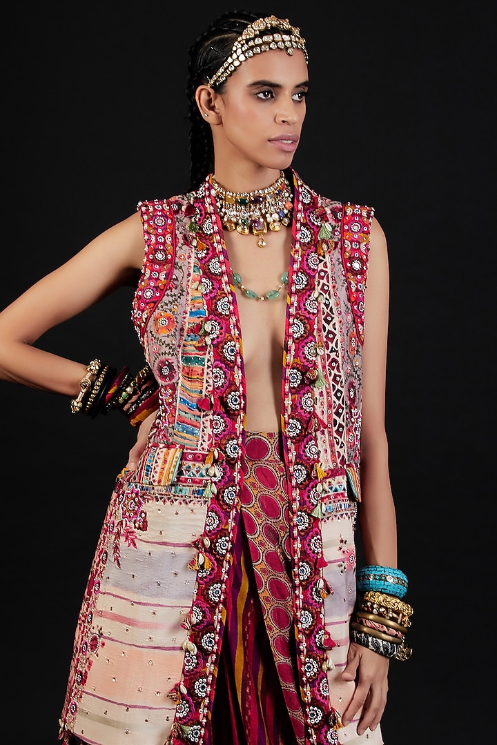 Multi Colored Printed Jacket by ASEEM KAPOOR at Pernia's Pop Up Shop