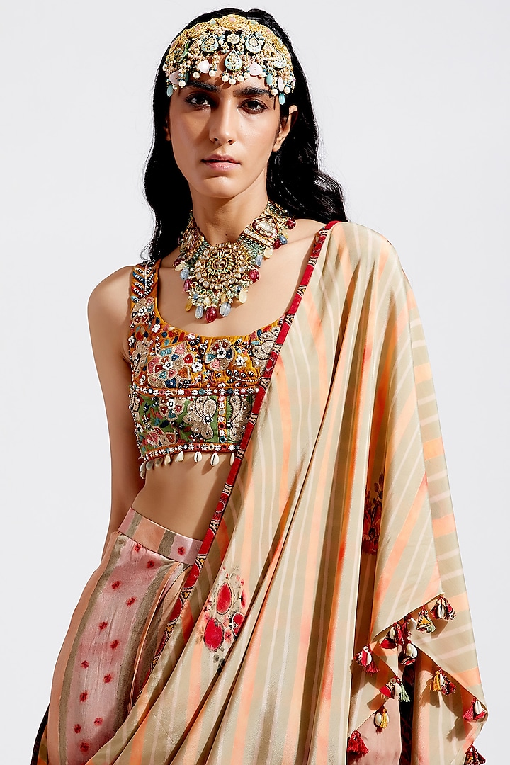 Multi Colored Embroidered Blouse by ASEEM KAPOOR
