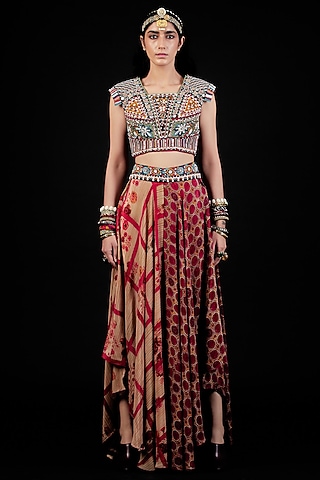 Multi Colored Printed Blouse by ASEEM KAPOOR