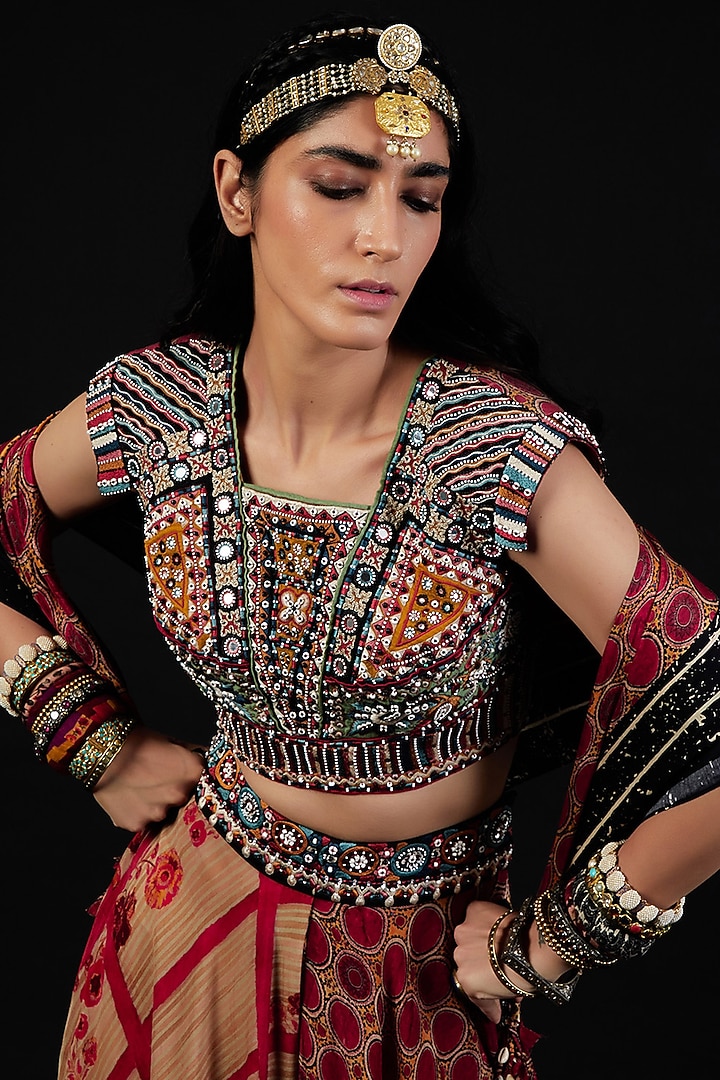 Multi Colored Printed Blouse by ASEEM KAPOOR at Pernia's Pop Up Shop