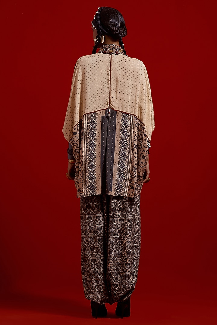 Surmai & Mogra Colored Italian Crepe Printed Shirt by ASEEM KAPOOR at Pernia's Pop Up Shop