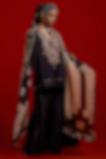 Surmai & Mogra Colored Sheer Silk Printed Dupatta by ASEEM KAPOOR at Pernia's Pop Up Shop