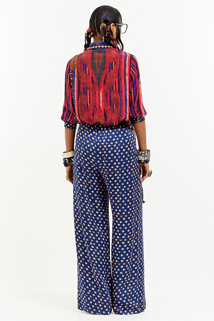 Multi-Colored Italian Crepe Dori Embroidered & Printed Co-Ord Set by Aseem kapoor at Pernia's Pop Up Shop