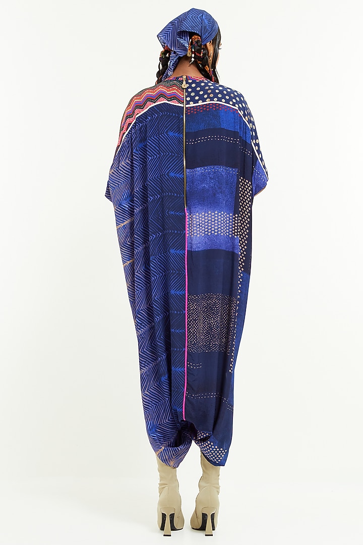 Sapphire Italian Crepe Printed Kaftan Jumpsuit by Aseem kapoor at Pernia's Pop Up Shop
