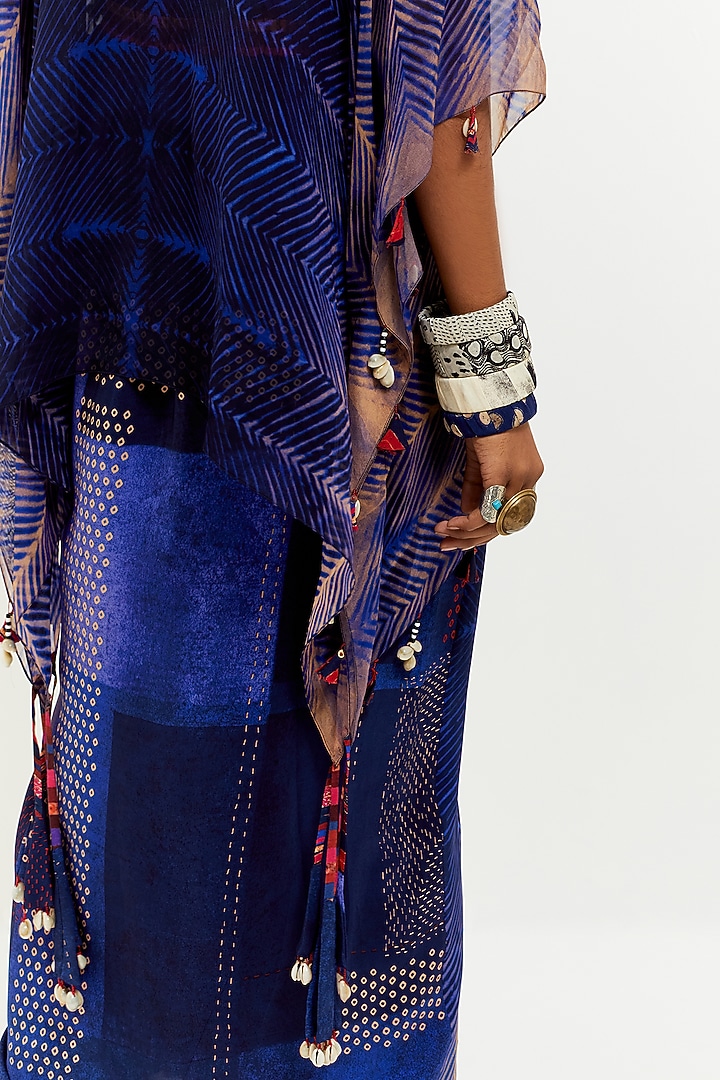 Multi-Colored Cotton Silk Resham Embroidered Blouse by Aseem kapoor at Pernia's Pop Up Shop