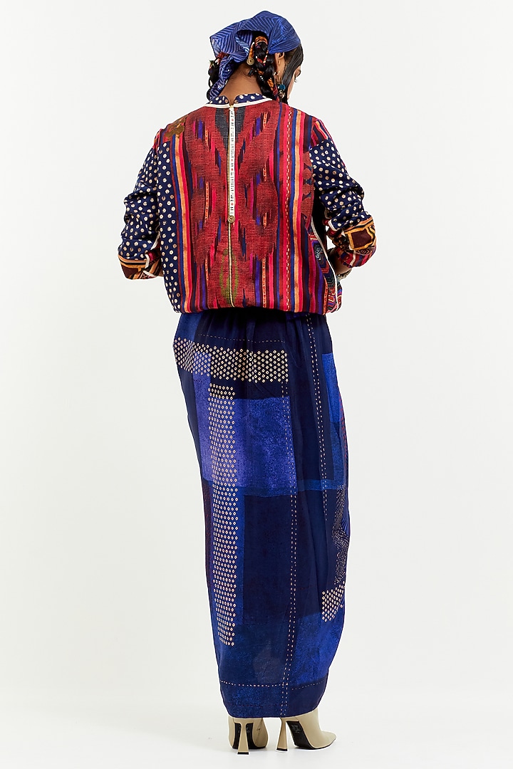 Multi-Colored Mushroom Twill Resham Hand Work Sweatshirt by Aseem kapoor at Pernia's Pop Up Shop