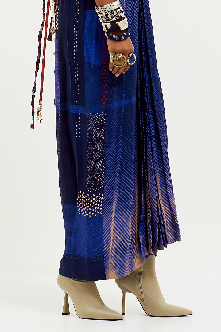 Sapphire Mushroom Twill Skirt Set by Aseem kapoor at Pernia's Pop Up Shop