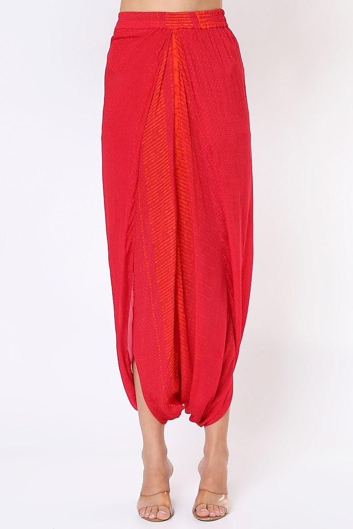Fuchsia Natural Crepe Tunic Set by Aseem kapoor at Pernia's Pop Up Shop