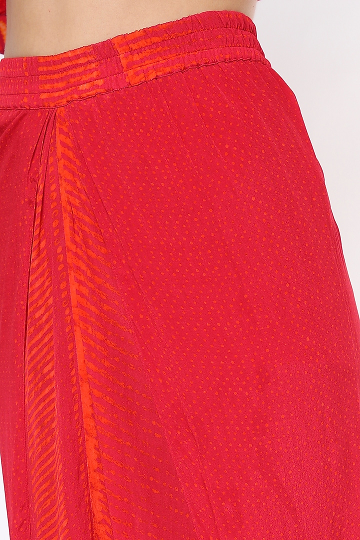 Fuchsia Natural Crepe Tunic Set by Aseem kapoor at Pernia's Pop Up Shop
