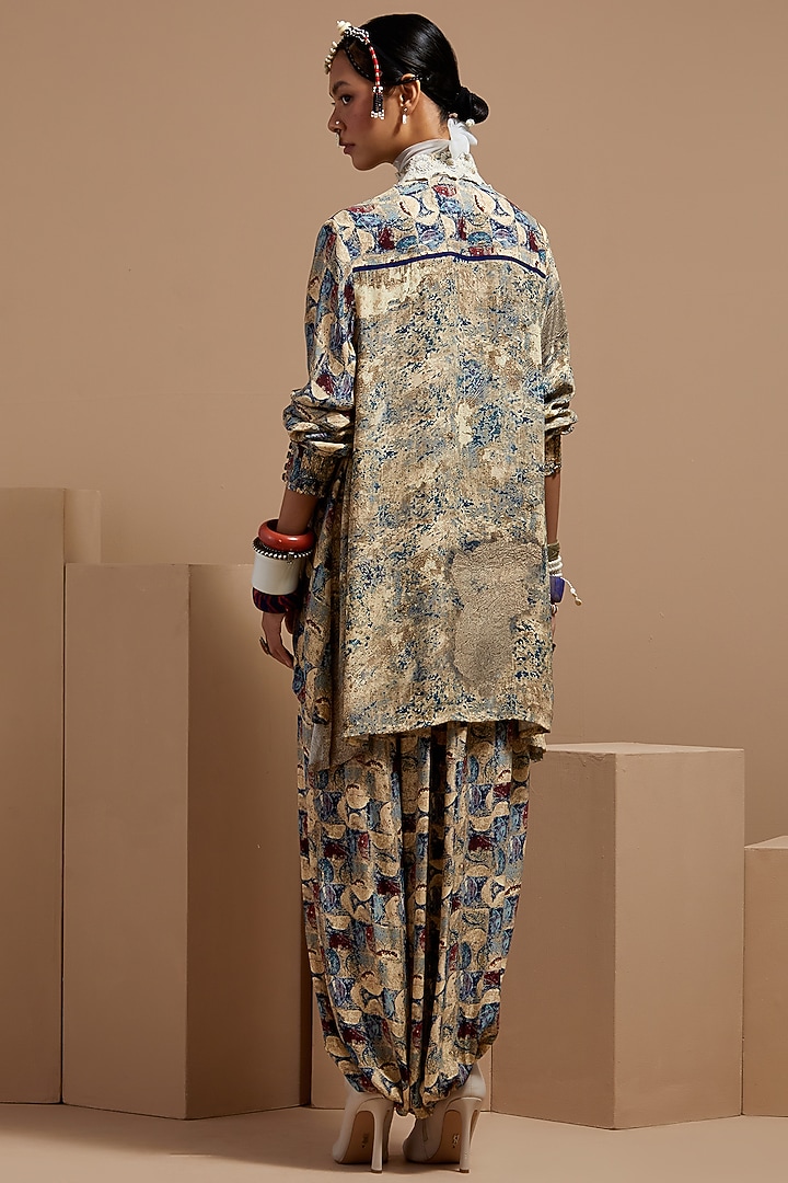 Multi-Colored Natural Crepe Printed Co-Ord Set by ASEEM KAPOOR at Pernia's Pop Up Shop