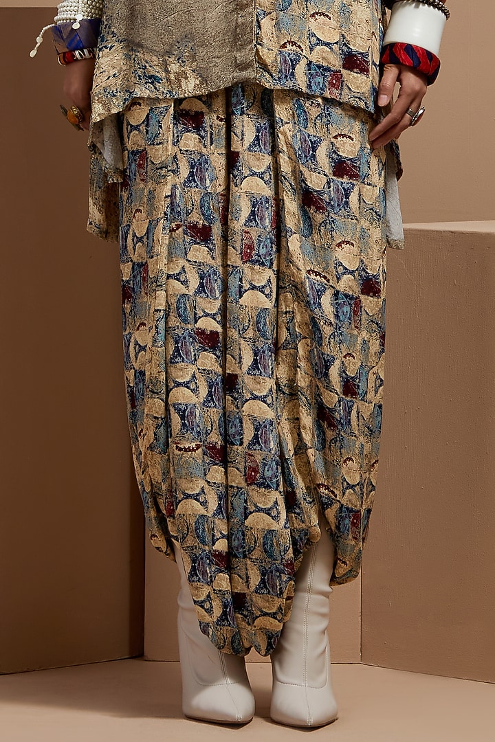 Multi-Colored Natural Crepe Printed Co-Ord Set by ASEEM KAPOOR at Pernia's Pop Up Shop