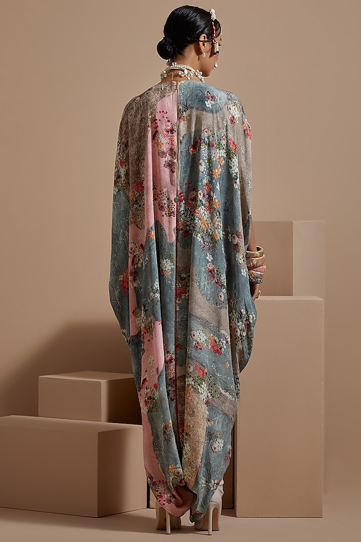 Multi-Colored Natural Crepe Embroidered Jumpsuit by ASEEM KAPOOR at Pernia's Pop Up Shop