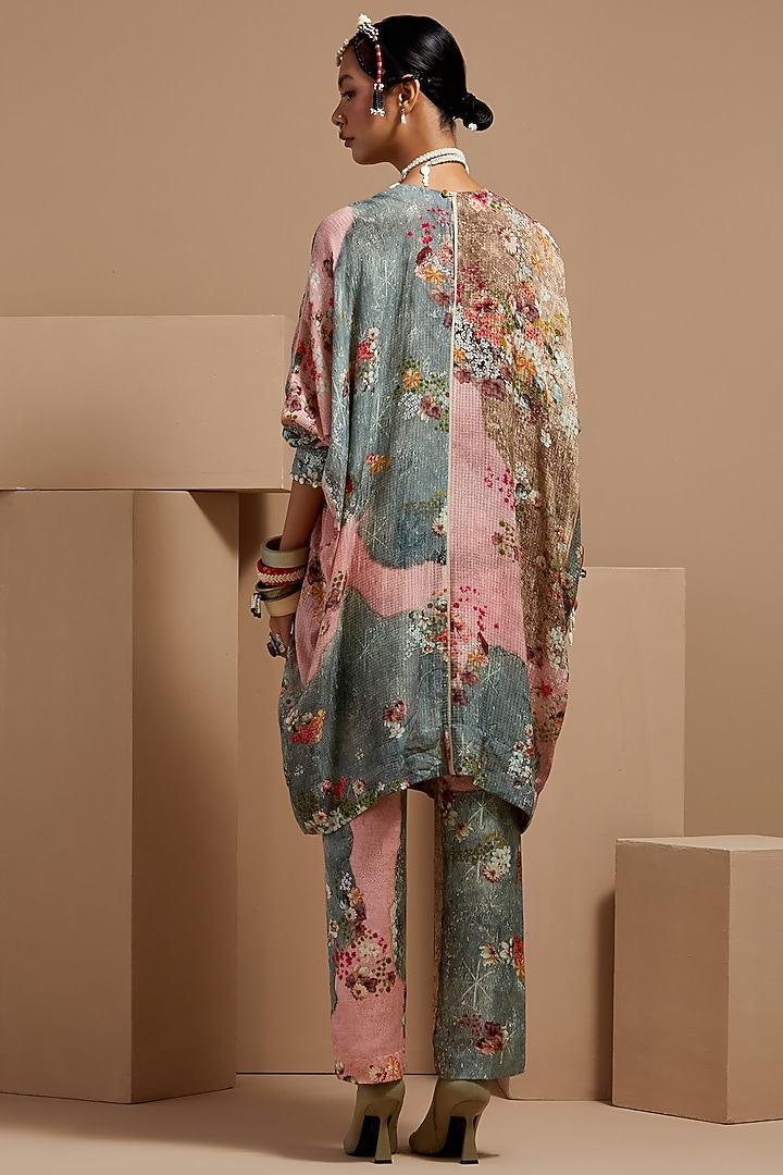 Multi-Colored Viscose Cotton Voile Printed Tunic Set by ASEEM KAPOOR at Pernia's Pop Up Shop
