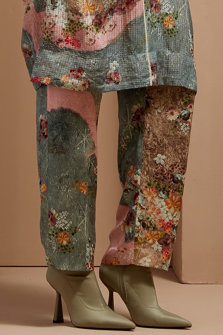 Multi-Colored Viscose Cotton Voile Printed Tunic Set by ASEEM KAPOOR at Pernia's Pop Up Shop
