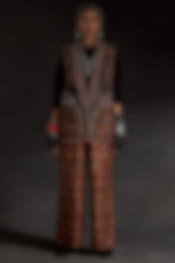 Multi-Colored Mushroom Twill Pant Set by ASEEM KAPOOR at Pernia's Pop Up Shop