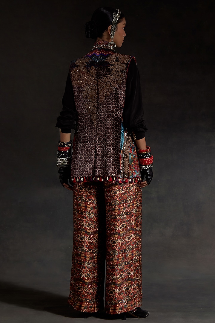 Multi-Colored Mushroom Twill Pant Set by ASEEM KAPOOR at Pernia's Pop Up Shop