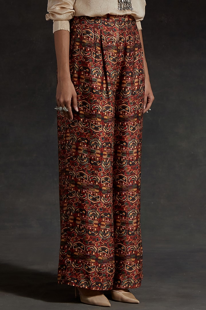 Ecru Beige Mushroom Twill Printed Textured Jacket Set by ASEEM KAPOOR at Pernia's Pop Up Shop