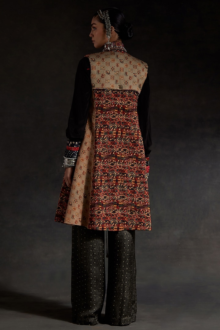 Multi-Colored Mushroom Twill Printed Jacket Set by ASEEM KAPOOR at Pernia's Pop Up Shop