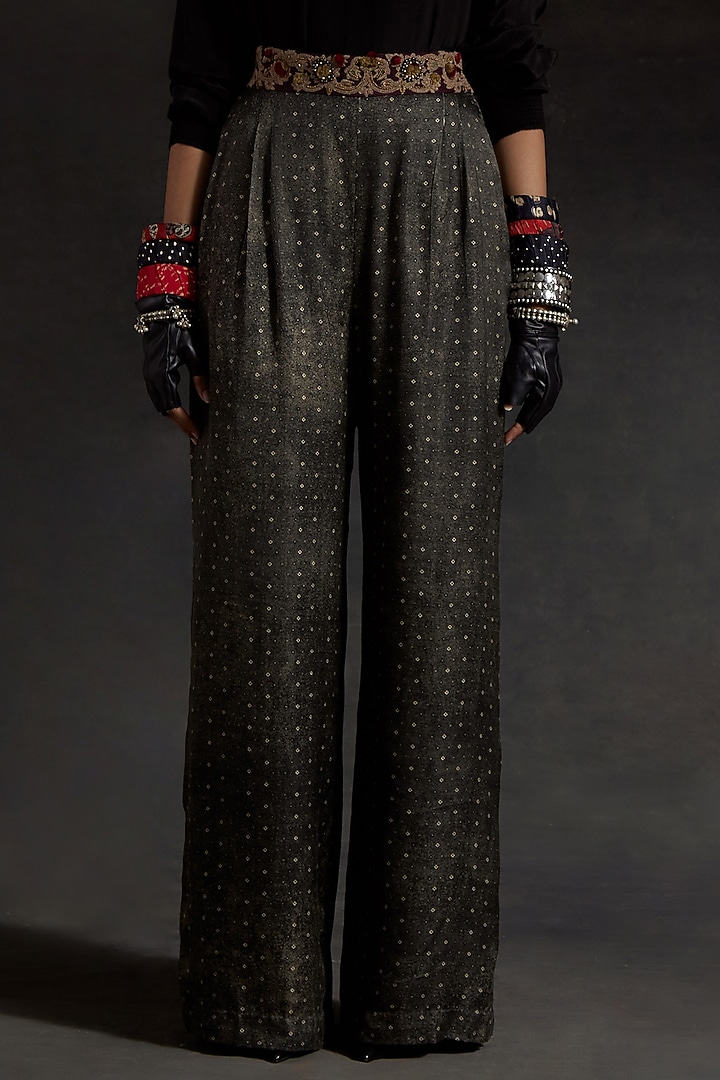 Multi-Colored Mushroom Twill Printed Jacket Set by ASEEM KAPOOR at Pernia's Pop Up Shop