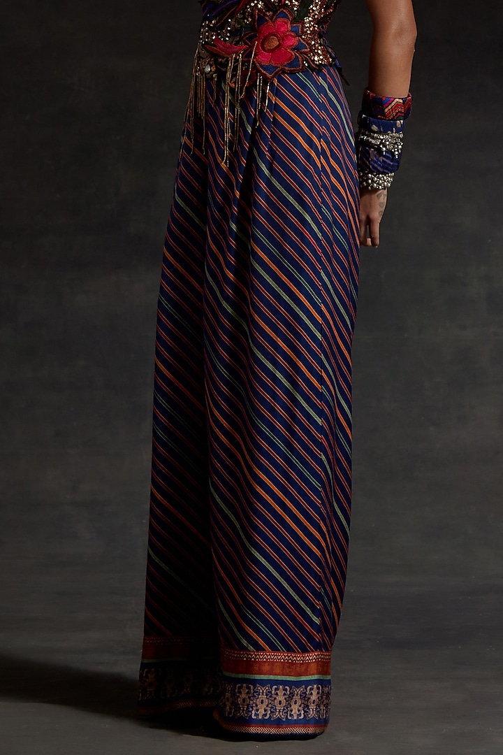 Multi-Colored Net Applique Embroidered Co-Ord Set by ASEEM KAPOOR at Pernia's Pop Up Shop