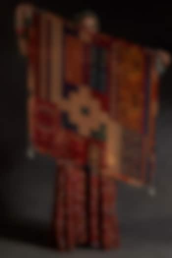 Multi-Colored Sheer Silk Geometric Printed Scarf by ASEEM KAPOOR at Pernia's Pop Up Shop