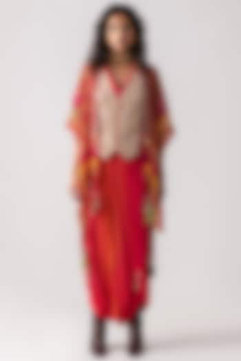 Pink & Red Violet Jacket Set by ASEEM KAPOOR at Pernia's Pop Up Shop