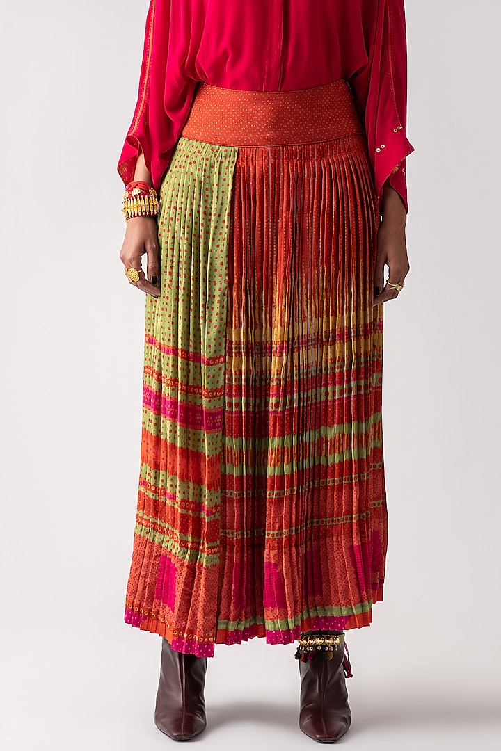 Amber Hand Pleated Skirt by ASEEM KAPOOR
