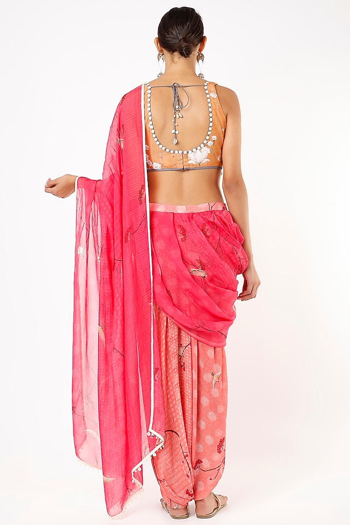 Gulabi Pre-Stitched Wedding Saree Set by ASEEM KAPOOR at Pernia's Pop Up Shop