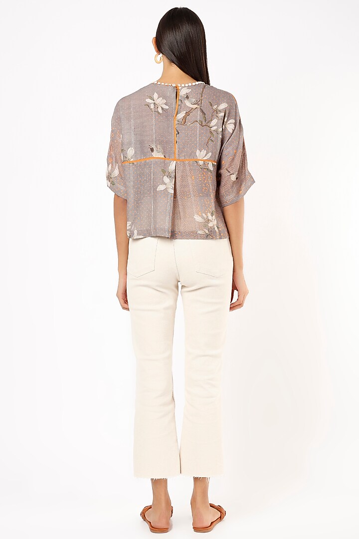 Surmai Floral Printed Blouse by ASEEM KAPOOR at Pernia's Pop Up Shop